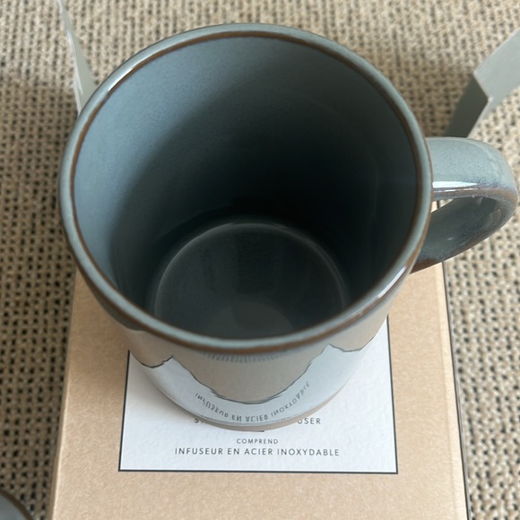 Sage Brush Dipped Ceramic Tea Mug by Indigo - Picture 5 of 7